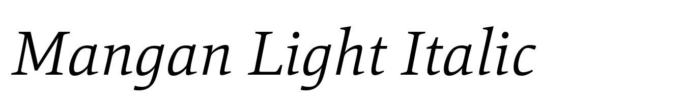 Mangan Light Italic